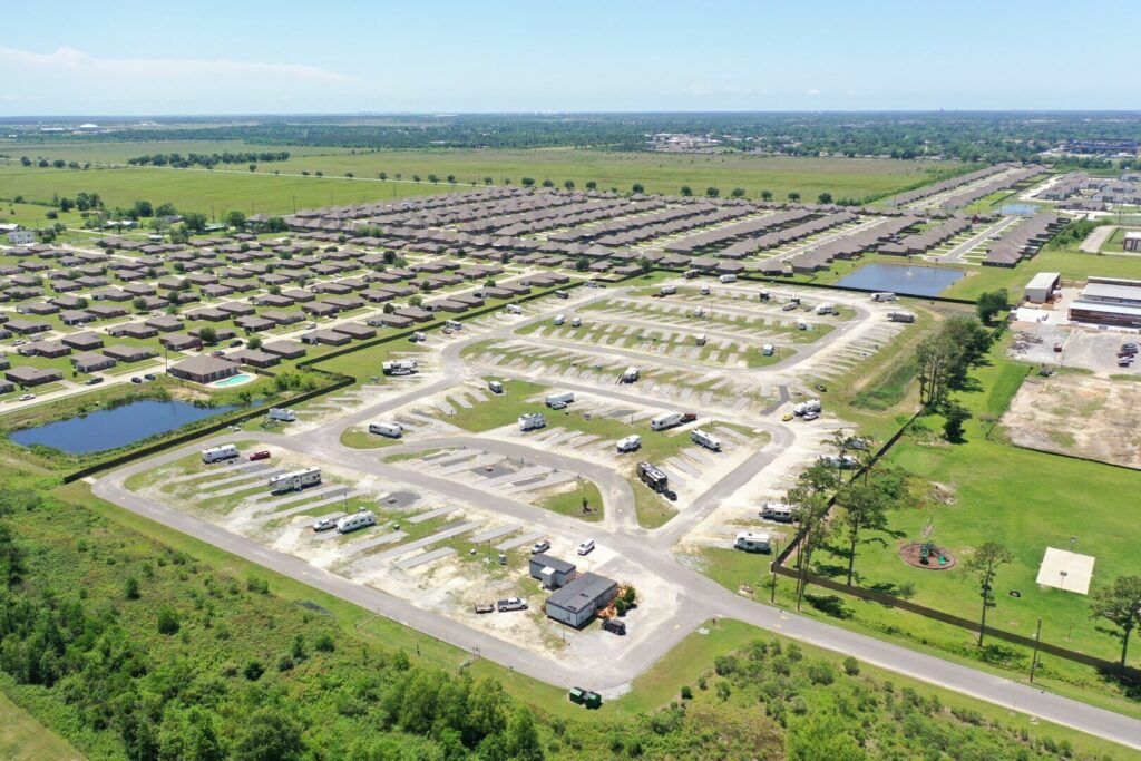 Trailers parked at Gates at McNeese.