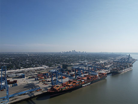 The Port of New Orleans on the Mississippi River