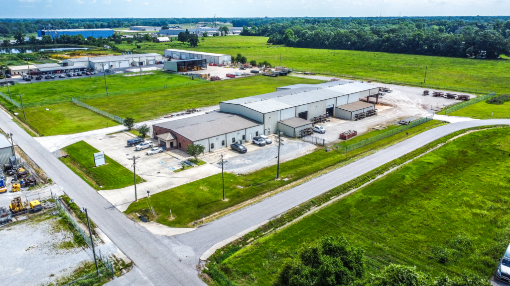 An aerial shot of 1037 Freeman Rd in Broussard, LA.