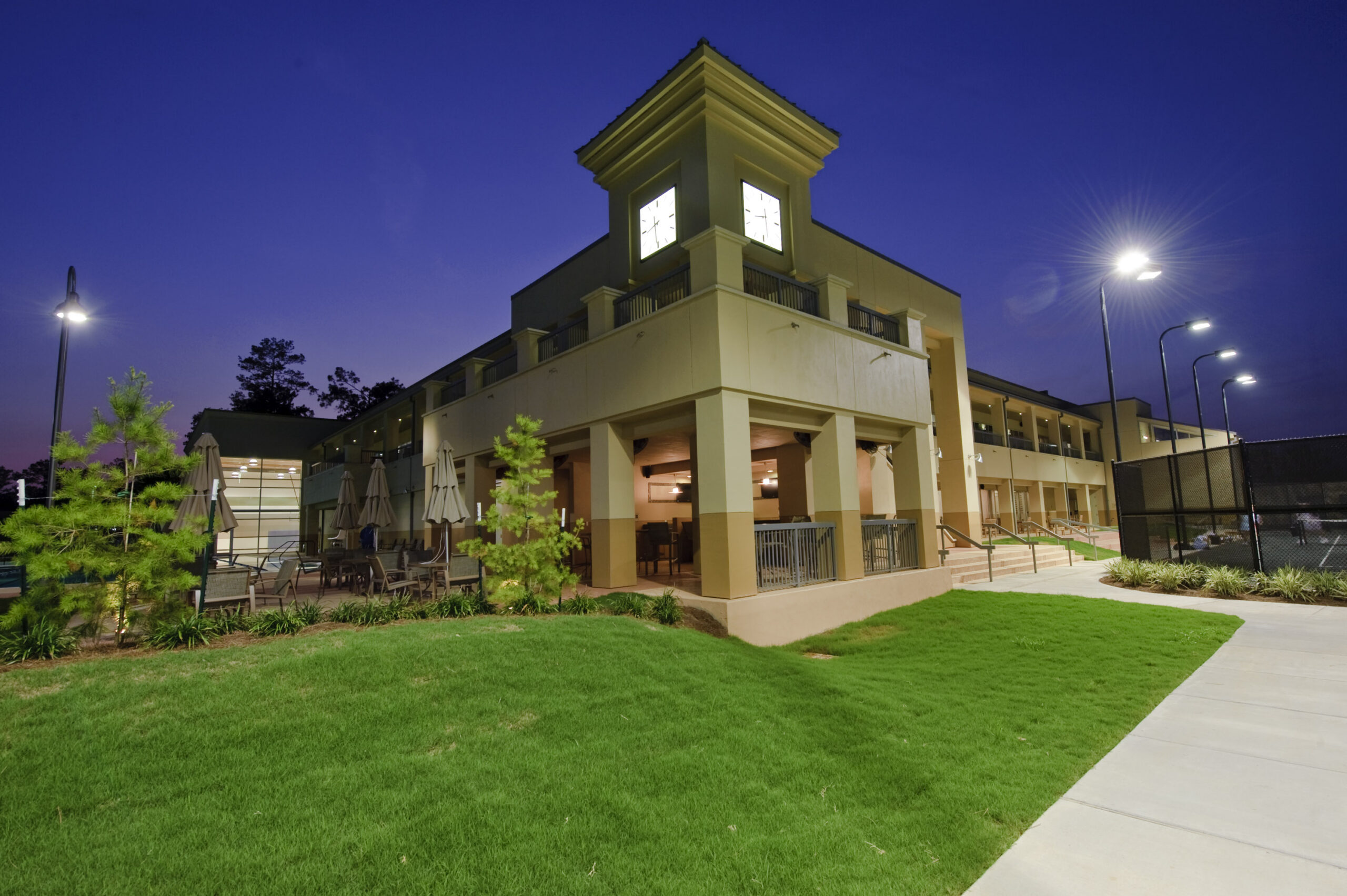 The exterior of the Stone Creek building