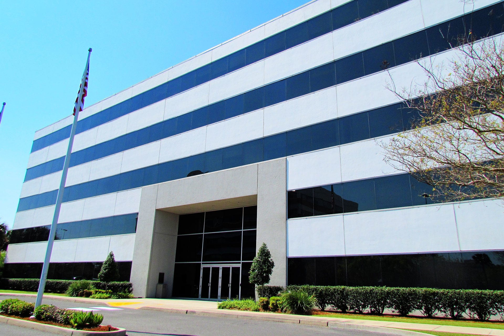 The exterior of the UNO Advanced Technology Center in New Orleans, LA.
